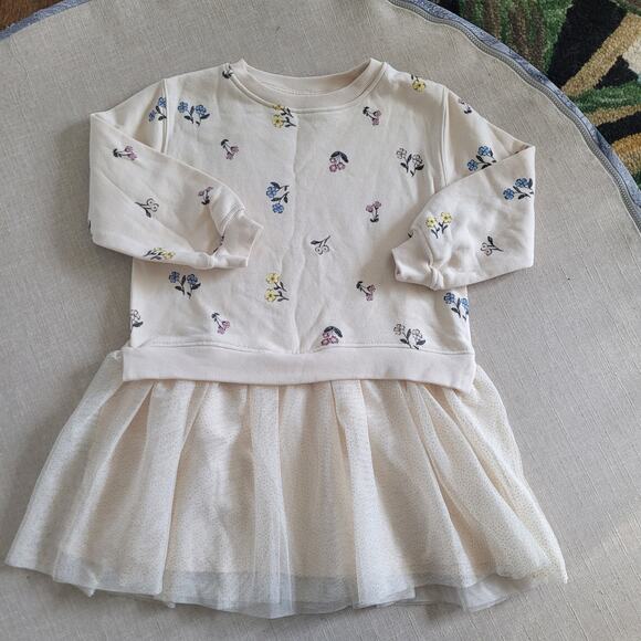 H&M Floral Sweatshirt Tulle Dress - Picture 2 of 7